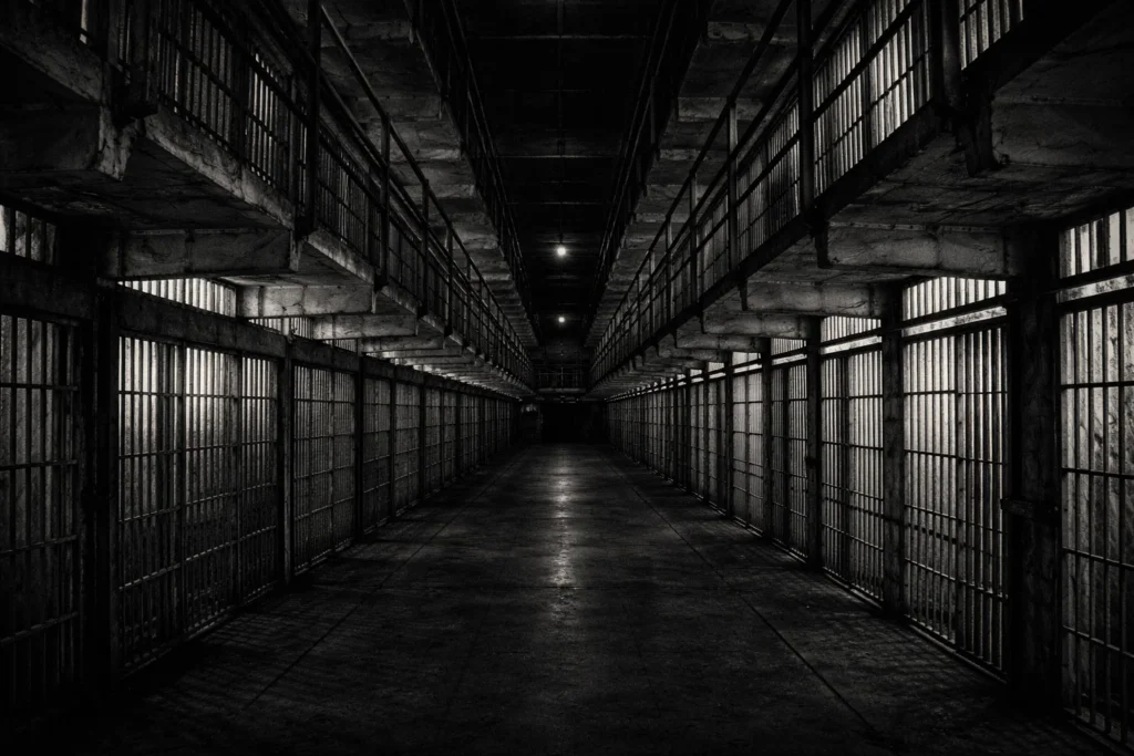 inside view from a cell block (Alcatraz prison)